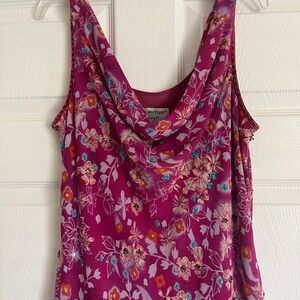 Vintage Adrianna Papell Dress Silk Hand beaded cowl neck